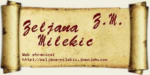 Željana Milekić vizit kartica